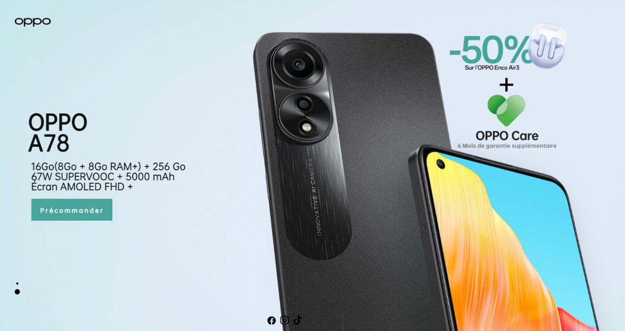 Le nouveau smartphone OPPO A78 bientôt en Tunisie